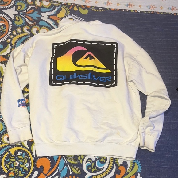 Quiksilver Stranger Things White Hoodie with Pink Patch - Picture 6 of 9